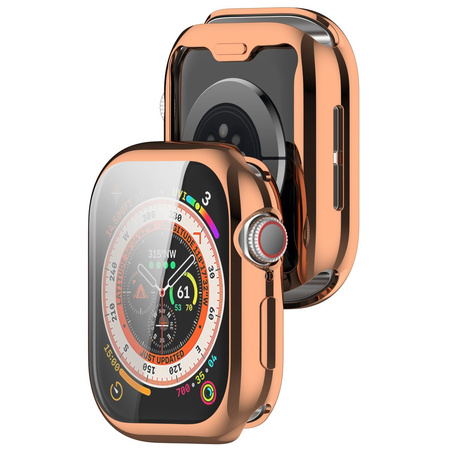 Etui Bizon Case Watch Felipe do Apple Watch 11 / 10 (46mm), różowozłote