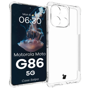 Elastyczne etui Bizon Case Salpa do Motorola Moto G86 5G, przezroczyste
