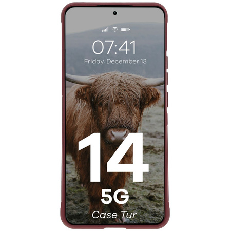 Pancerne etui Bizon Case Tur do Xiaomi Redmi Note 14 5G, burgundowe