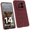 Pancerne etui Bizon Case Tur do Xiaomi Redmi Note 14 Pro Plus 5G, burgundowe