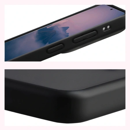 Etui Bizon Case Angelo do Galaxy S26 Ultra, przydymione z czarną ramką