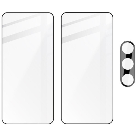 2x Szkło + szybka na aparat BIZON Edge 2 Pack do Galaxy S24 Plus