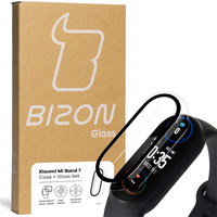 Etui ze szkłem Bizon Case, Case Watch Adamo Xiaomi Mi Band 7, przezroczyste