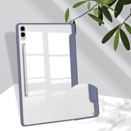 Etui Bizon Case Tab Clear Matt do Galaxy Tab S9 FE Plus, lawendowe