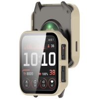 Etui ze szkłem do zegarka Bizon Case Watch Adamo do Garmin Venu X1, beżowe