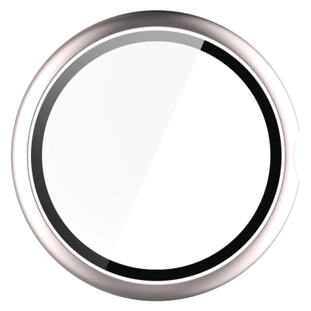 Etui ze szkłem do zegarka Bizon Case Watch Adamo do Google Pixel Watch 4 45 mm, satynowo szampańskie