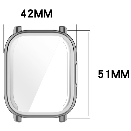 Etui Bizon Case Watch Felipe do Xiaomi Redmi Watch 5 Lite, srebrne