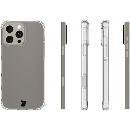 Etui + 2x folia na ekran + szkiełko na obiektyw Bizon Case Clear Pack do iPhone 16 Pro Max