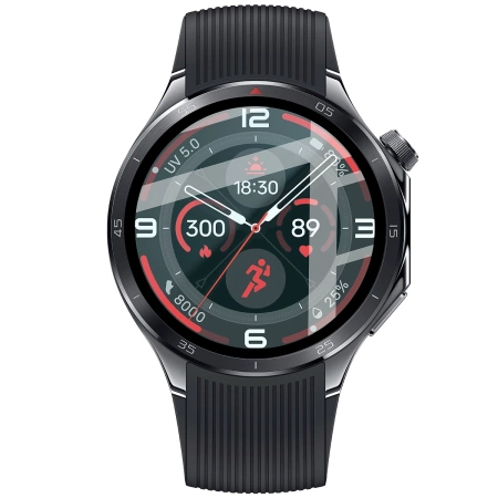 Szkło hybrydowe Bizon Glass Watch Edge Hybrid dla OnePlus Watch 3, czarne