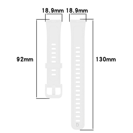 Pasek Bizon Strap Watch Silicone do Huawei Band 9 / Band 8, biały