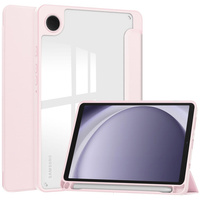 Etui Bizon Case Tab Clear Matt do Galaxy Tab A9, jasnoróżowe