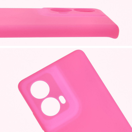 Silikonowe etui Bizon Soft Case do Motorola Moto G85 5G, neonowo-różowe