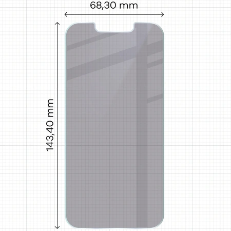 Prywatyzujące szkło hybrydowe Bizon Glass Mule Shadow do iPhone 14, matowe