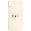 Etui Bizon Case Silicone Ring Sq do iPhone 15 Plus, beżowe