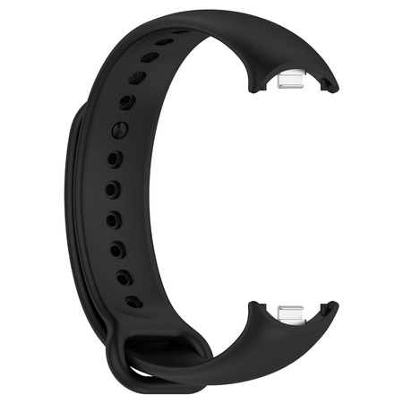Silikonowy pasek Bizon Strap Watch Dots do Xiaomi Smart Band 10 / 9 / 9 NFC / 8, czarny