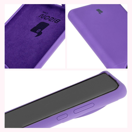 Silikonowe etui Bizon Soft Case do OnePlus 12, fioletowe