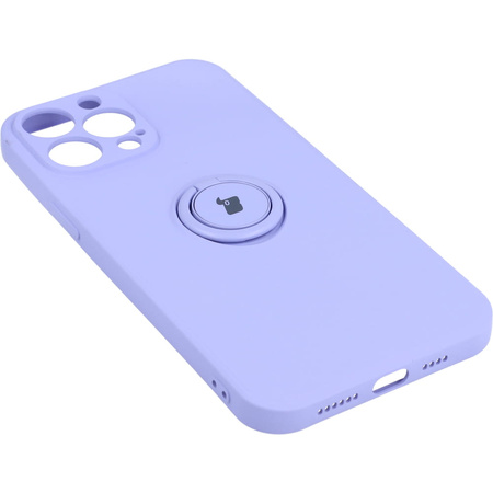 Etui Bizon Case Silicone Ring do iPhone 13 Pro Max, fioletowe