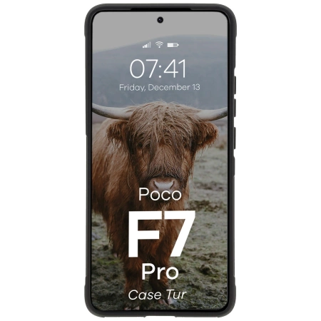 Pancerne etui Bizon Case Tur do Xiaomi Poco F7 Pro, czarne