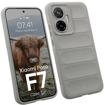 Pancerne etui Bizon Case Tur do Xiaomi POCO F7, jasnoszare