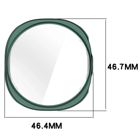 Etui z osłoną ekranu Bizon Case Watch Felipe do Galaxy Watch 8 44 mm, zielone