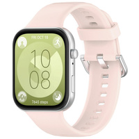 Pasek Bizon Strap Watch Silicone Pro SR do Huawei Watch Fit 4 / 4 Pro / 3, jasnoróżowy