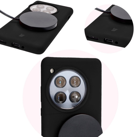 Silikonowe etui Bizon Soft Case do OnePlus 12, czarne