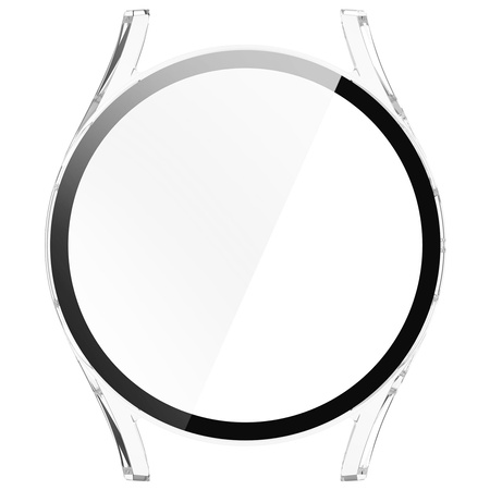 Etui ze szkłem do zegarka Bizon Case+Glass Watch do Galaxy Watch 7 40 mm, przezroczyste
