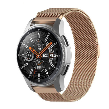 Pasek ze stali nierdzewnej do smartwatcha, Bizon Strap Watch Chain, Quick Release 20 mm, różowozłoty