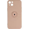 Etui Bizon Case Silicone Ring Sq do iPhone 14 Plus, jasnoróżowe