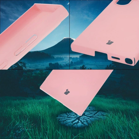 Etui Bizon Case Łupka do Galaxy S24 Ultra, różowe