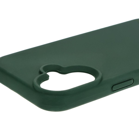 Silikonowe etui Bizon Soft Case do iPhone 16, ciemnozielone