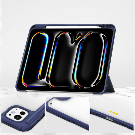 Etui Bizon Case Tab Clear Matt do iPad Pro 13" 7 gen. 2024, granatowe