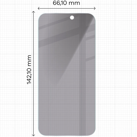 Prywatyzujące szkło hartowane Bizon Glass Clear Shadow do iPhone 16/15/15 Pro, przyciemniane