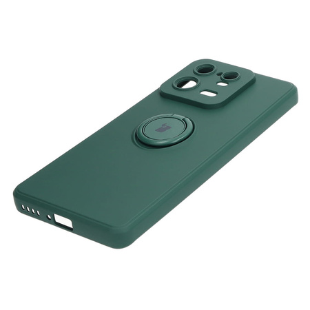 Etui Bizon Case Silicone Ring Sq do Xiaomi 13 Pro, ciemnozielone