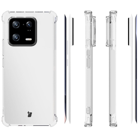 Etui + 2x folia + obiektyw Bizon Case Clear Pack do Xiaomi 13 Pro, przezroczyste