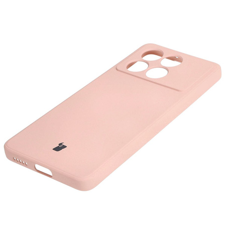 Etui Bizon Case Silicone Sq do Xiaomi Poco X6 Pro, jasnoróżowe
