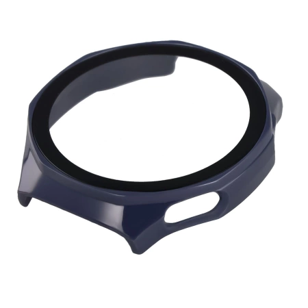 Etui ze szkłem do zegarka Bizon Case Watch Adamo do Huawei Watch GT6 Pro 46 mm, niebieskie