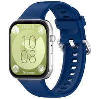 Pasek Bizon Strap Watch Silicone Pro SR do Huawei Watch Fit 4 / 4 Pro / 3, granatowy