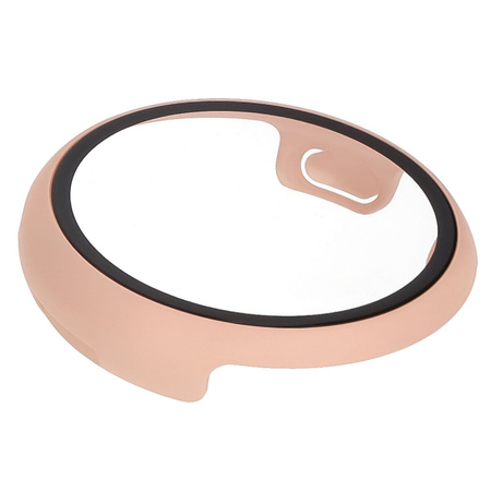 Etui ze szkłem do zegarka Bizon Case Watch Adamo do Google Pixel Watch 3 45mm, różowe