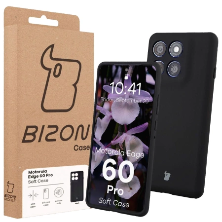 Silikonowe etui Bizon Soft Case do Motorola Edge 60 Pro, czarne