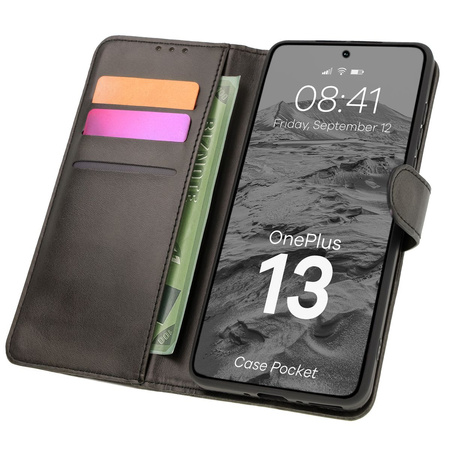 Etui z klapką Bizon Case Pocket do OnePlus 13, czarne