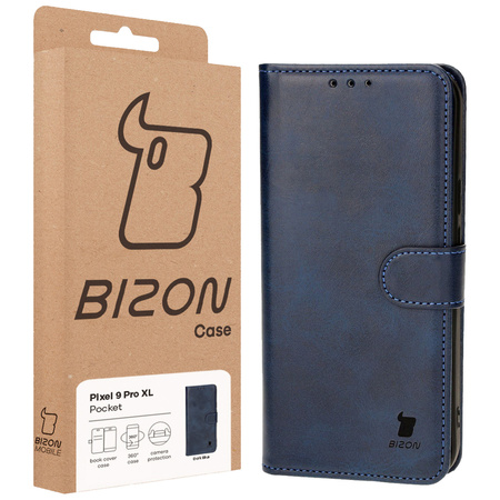Etui Bizon Case Pocket do Google Pixel 9 Pro XL, granatowe