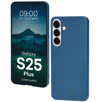 Etui Bizon Case Łupka do Galaxy S25 Plus, niebieskie
