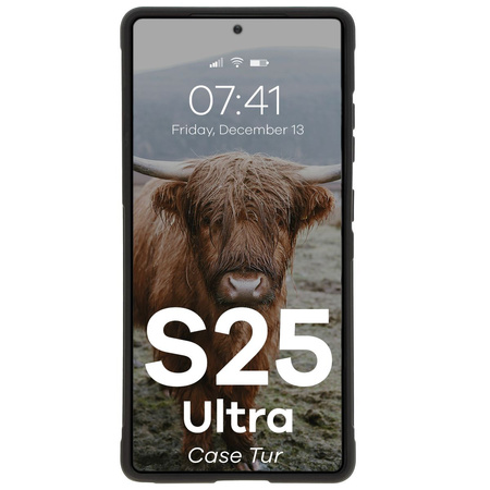 Pancerne etui Bizon Case Tur do Galaxy S25 Ultra, czarne