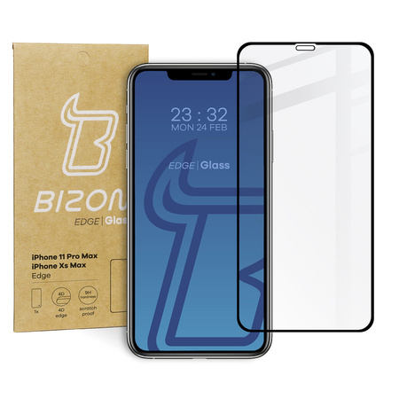 Szkło hartowane Bizon Glass Edge do iPhone 11 Pro Max / Xs Max, czarne