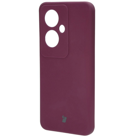 Silikonowe etui Bizon Soft Case do Oppo Reno11 F 5G, ciemnofioletowe
