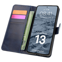 Etui z klapką Bizon Case Pocket do OnePlus 13, granatowe