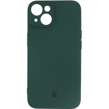 Etui Bizon Case Silicone do iPhone 14, ciemnozielone