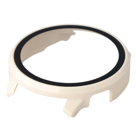 Etui ze szkłem do zegarka Bizon Case Watch Adamo do Garmin Venu 4 45 mm, beżowe