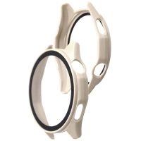 Etui ze szkłem do zegarka Bizon Case Watch Adamo do Huawei Watch GT6 46 mm, beżowe